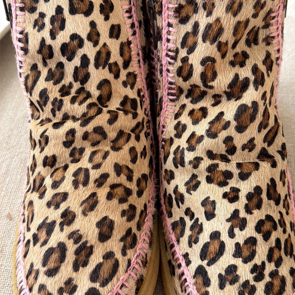 Free people Laidback London Setsu Crochet Ankle Boot Leopard Baby Pink - Picture 11 of 14